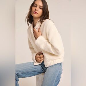 Z Supply Women's Soft Lex Bomber Jacket | Sea Salt